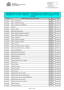 ORGANIZACIONES ASOCIADAS DE REPARTO AUTORIZADAS