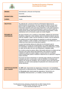 Contabilidad Directiva - Facultad de Economía y Empresa
