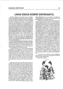 UNAS IDEAS SOBRE ESPERANTO.