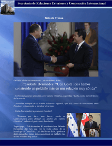 Presidente Hernández: “Con Costa Rica hemos construido un