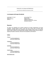 Los bosques de Europa Occidental Resumen Indice ITALIA