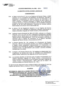 2014 - 0 0 8 3 EL MINISTRO DE RELACIONES LABORALES