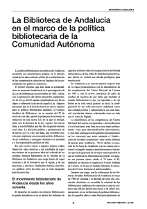 La Biblioteca de Andalucía en el marco de la política