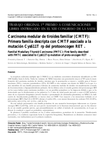 Carcinoma medular de tiroides familiar (CMTF)