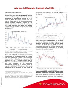 Informe del Mercado Laboral año 2014