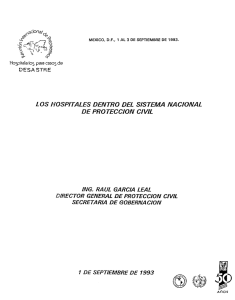 L OS HOSPITALES DENTRO DEL SISTEMA NA CIONÁL DE PRO
