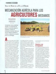 MECANIZACIÚN AGRÍCOLA PARA Los