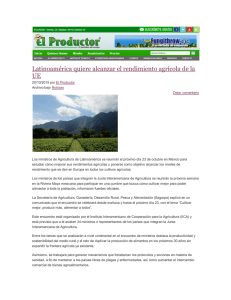 Latinoamérica quiere alcanzar el rendimiento agrícola de la UE