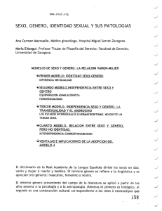 Sexo, género, identidad sexual y patología