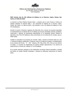 MOP invierte más de 139 millones de balboas en La Chorrera