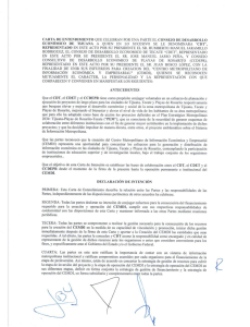 CARTA DE EN`I`ENDIMIENTO QUE CELEBRAN POR