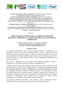 i pre-congreso internacional sobre integración regional