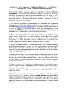 ACTA DE ENTREGA - DMG Grupo Holding SA en Liquidación judicial