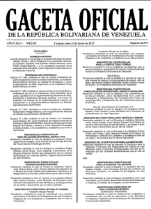 Page 1 GACETA 0FICIAL DE LA REPÚBLICA BOLIVARIANA DE