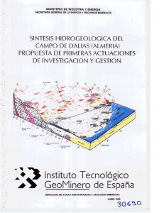 SINTESIS HIDROGEOLOGICA DEL CAMPO DE DALIAS (ALMERIA