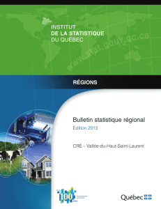 Bulletin statistique CRÉ Vallée-du-Haut-Saint
