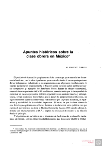 Apuntes históricos sobre la clase obrera en México