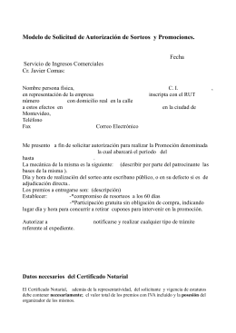 Modelo de certificado notarial de titulo de propiedad