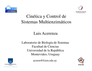 Cinética y Control de Sistemas Multienzimáticos