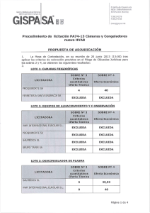 Procedimiento de licitación PA74