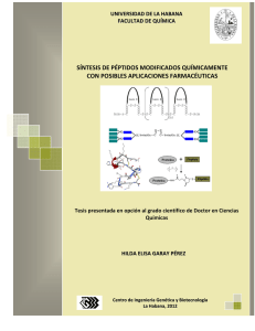 síntesis de péptidos modificados químicamente con posibles