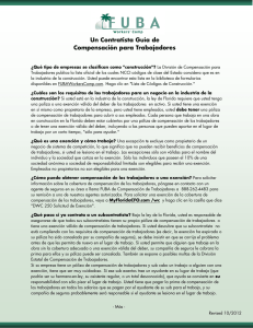 FUBA Workers` Comp Contractor Guide (En Espanol) 2012