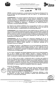 Page 1 ESTADO PLURINACIONAL DEBOLIVIA MNISTERIO DE