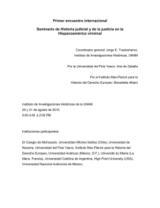 Primer encuentro internacional Seminario de Historia judicial y de la