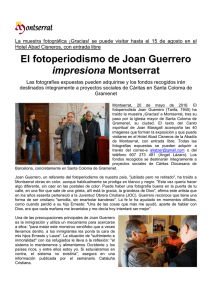 El fotoperiodismo de Joan Guerrero impresiona Montserrat