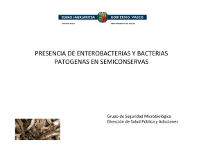 presencia de enterobacterias y bacterias patogenas en