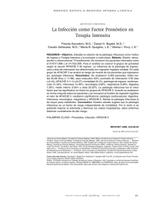 La Infección como Factor Pronóstico en Terapia Intensiva. Infections