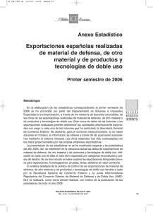 Exportaciones españolas realizadas de material de