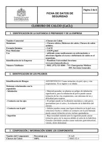 CLORURO DE CALCIO (CaCl2)