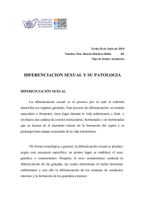 DIFERENCIACION SEXUAL Y SU PATOLOGIA