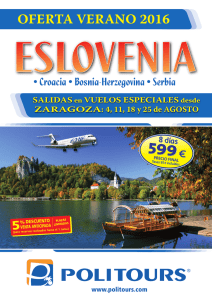 ESLOVENIA (Croacia, Bosnia y Serbia) AGOSTO 2016 vuelo
