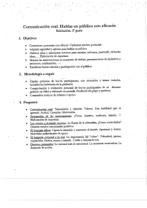 Comunicación oral. Hablar en público con eﬁcacia - acoa