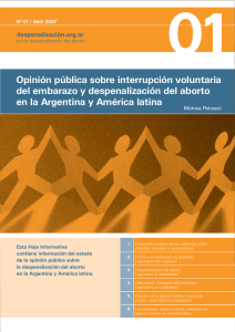 Opinión pública sobre interrupción voluntaria del embarazo y