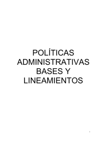 políticas administrativas bases y lineamientos