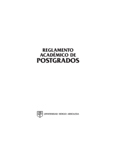Reglamento posgrados.pmd - Universidad Sergio Arboleda Bogotá