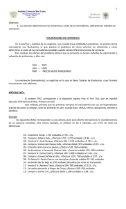 3&ordm; Medio Contabilidad - VALORACIONES DE EXISTENCIAS