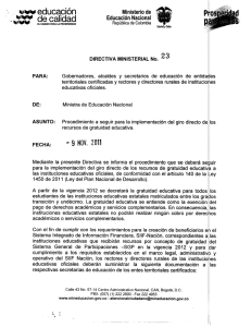 Directiva 23 - Ministerio de Educación