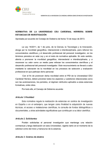 Normativa sobre estancias de investigación