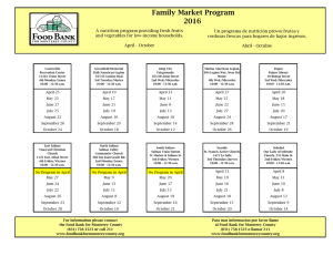 Family Market Program 2016 - The Food Bank for Monterey County