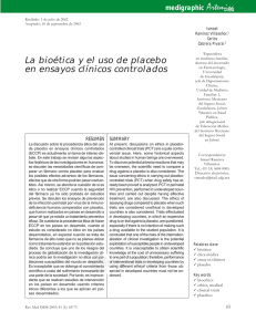 La bioética y el uso de placebo en ensayos clínicos controlados