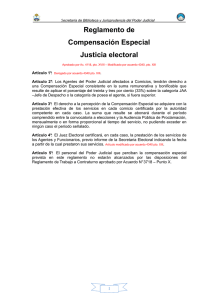 Justicia Electoral. Compensación Especial