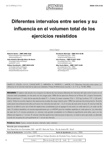 Diferentes intervalos entre series y su influencia en el volumen total