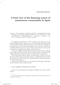 1A brief view of the financing system of autonomous communities in