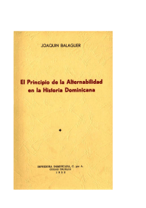 Joaquín Balaguer - El principio de alternabilidad en