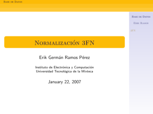 Normalización 3FN - Universidad Tecnológica de la Mixteca