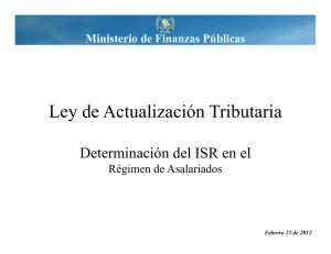 Ley de Actualización Tributaria - Ministerio de Finanzas Públicas